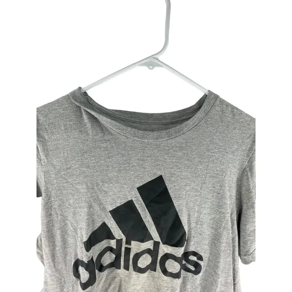 Adidas Gray Graphic Short Sleeve Crew Neck Amplifier Tee Men's Size Small